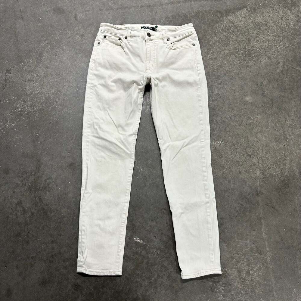 Lauren Ralph Lauren Women's Off White Skinny Denim Jeans Size 6